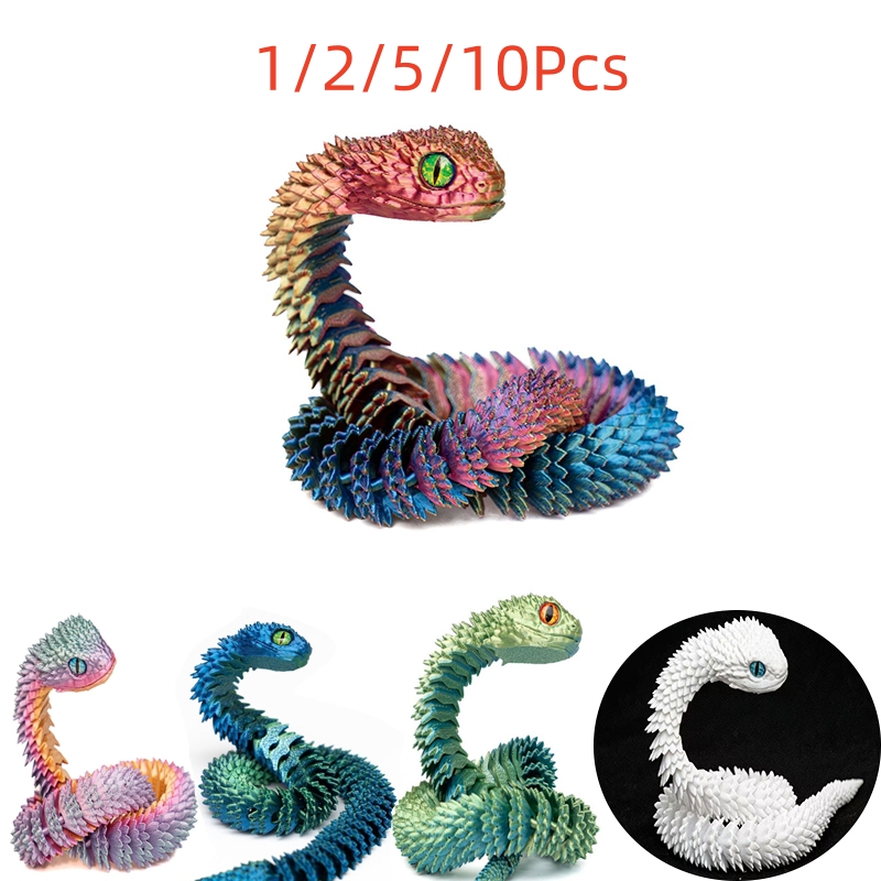 3D Printing Xmas - 1/2/5/10 Piezas Serpiente Impresa en 3D