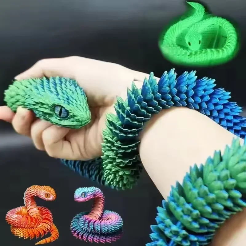 3D Printing Fidget Toys - Serpiente impresa en 3D, juguete de