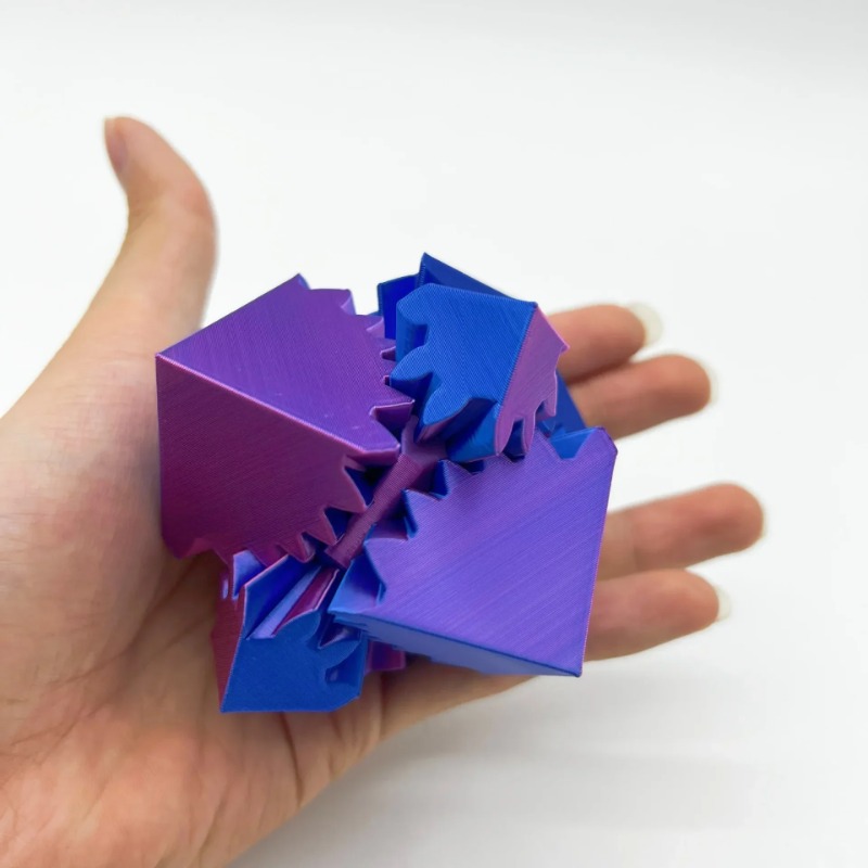 3D Printing Gears - Decoración de escritorio, cubo impreso en