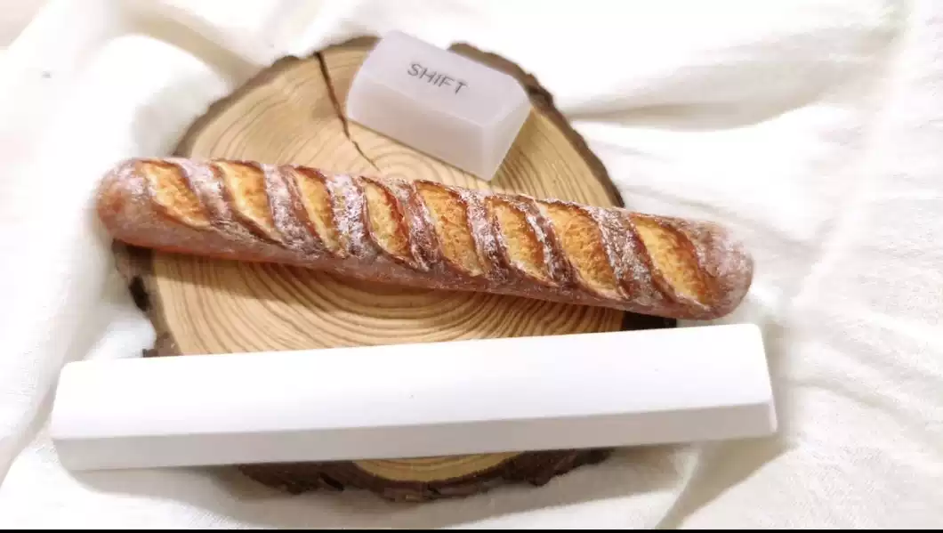 3D Printing Keyboard Keys - Tecla Baguette Food Artisan Spacebar -