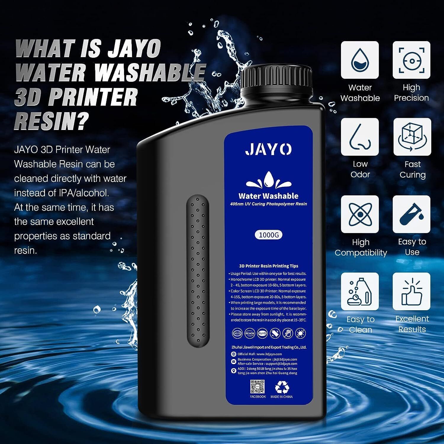 JAYO estándar/como ABS/resina  - 3D Printing Uv Resin reseña y precio
