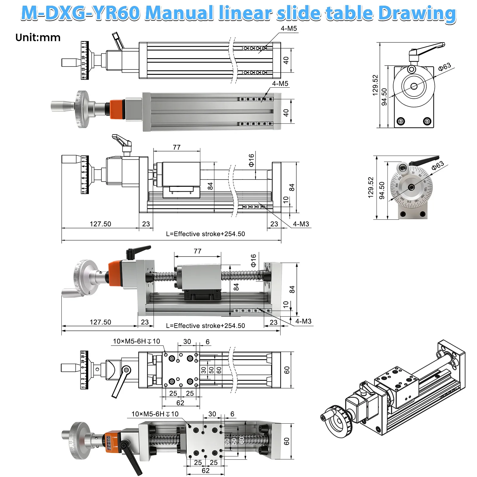 Mesa Deslizante Lineal Manual  - Linear Guide Rail reseña y precio